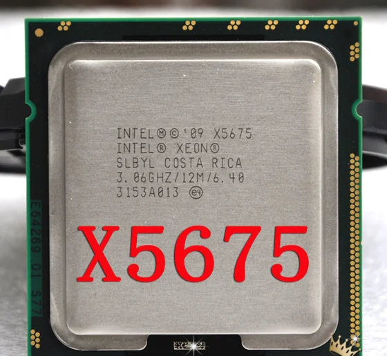 

Для Xeon X5675 3,06G/12M шестиядерный 12-поточный процессор