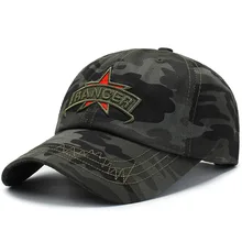  New Men's Leisure Camouflage Baseball Cap Outdoor Sports Casual Mountaineering All-Cotton Hat with Embroidered Letters for Men 