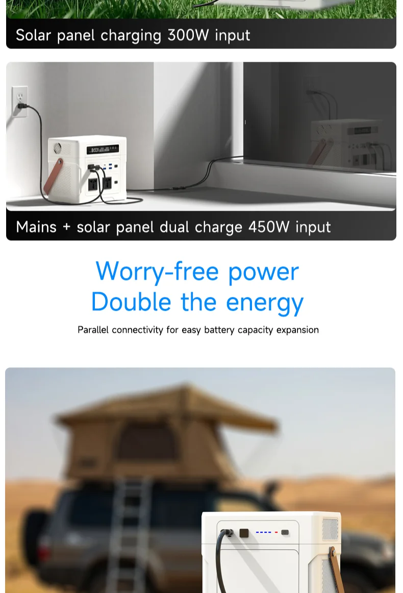 Portable Power Station,902Wh UPS LiFePO4 Battery Backup,1.5H Fully Charged,Extra