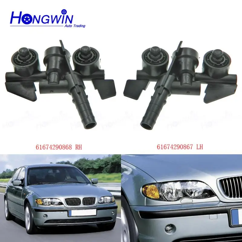 Headlight Washer Spray Nozzle Jet Cap Cover Left/ Ight Side For Bmw 3