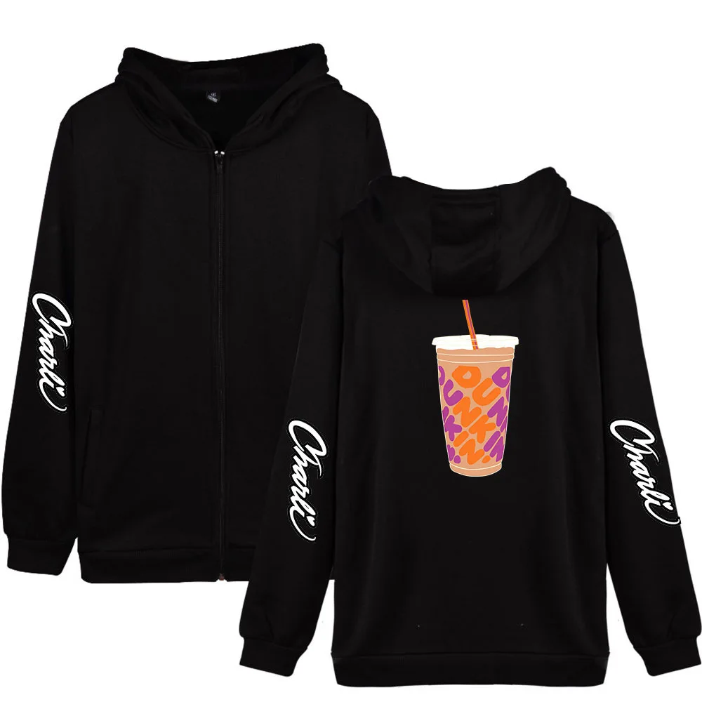 

Charli Damelio Ice Coffee Splatter Hoodies Sweatshirt Women Hoodie Men Fashion Jackets K-pop Harajuku Streetwear Coats Tops