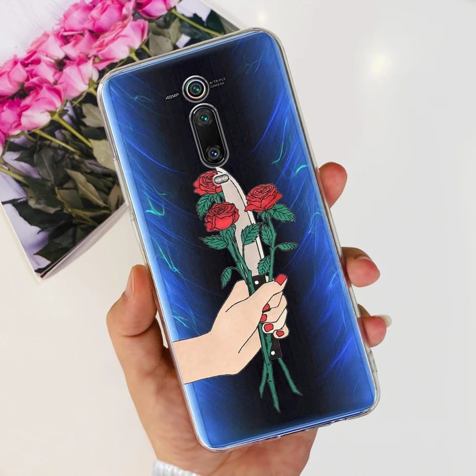 Stylish Painted Clear Silicone Phone Case with Bumper Protection