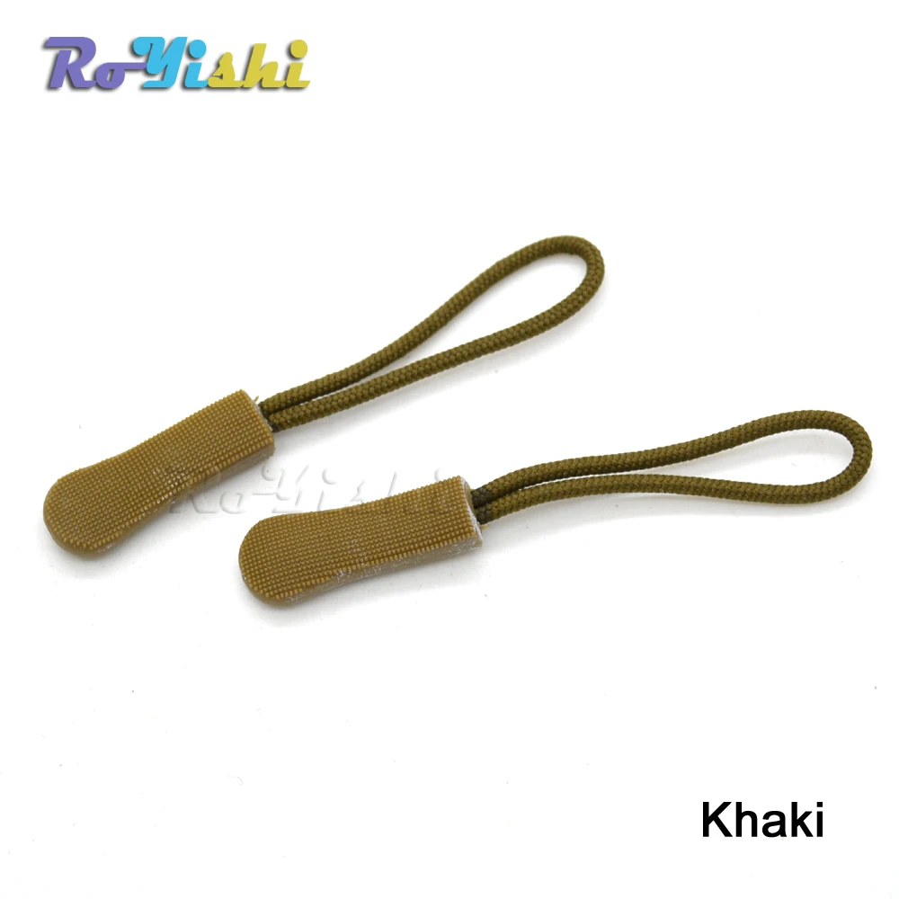 10pcs/pack Mix Color Cord Zipper Pull Strap Lariat Black Apparel Accessories 41 zipper pullers,zipper accessories