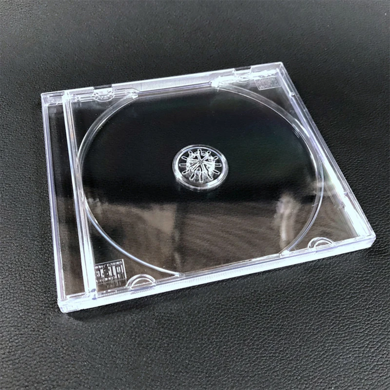 NEW 1PC Transparent Plastic Single Piece Disc Case Thickened CD Storage Case Portable CD DVD Disc Box Organizer