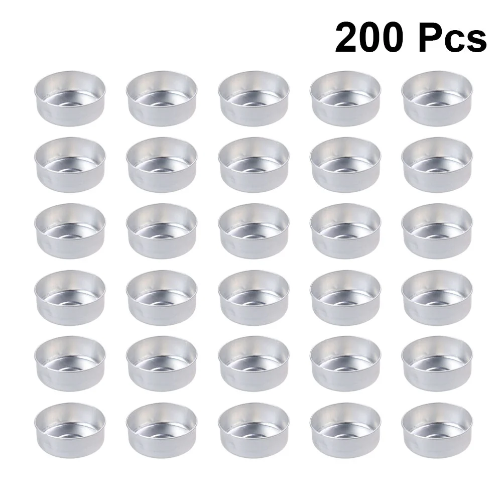 

200 Pcs Making Supplies Tea Light Tins Accessories Scented Empty Case Lights