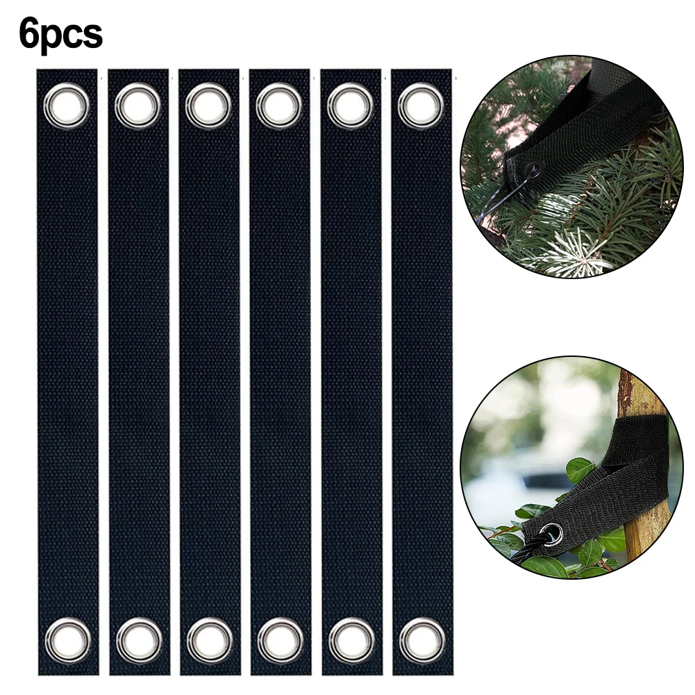 

6 Set Camping Outdoor Tree Strap Set With Grommets For Staking 15.7in Tree And Plant Support No-Stretch Heavy Duty Straps