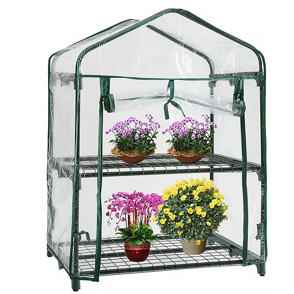 รูปสินค้า 3/4/5 ชั้นเรือนกระจกสวนฝาครอบดอกไม้ Growth House ความร้อน PVC กันน้ําสวนสวมใส่