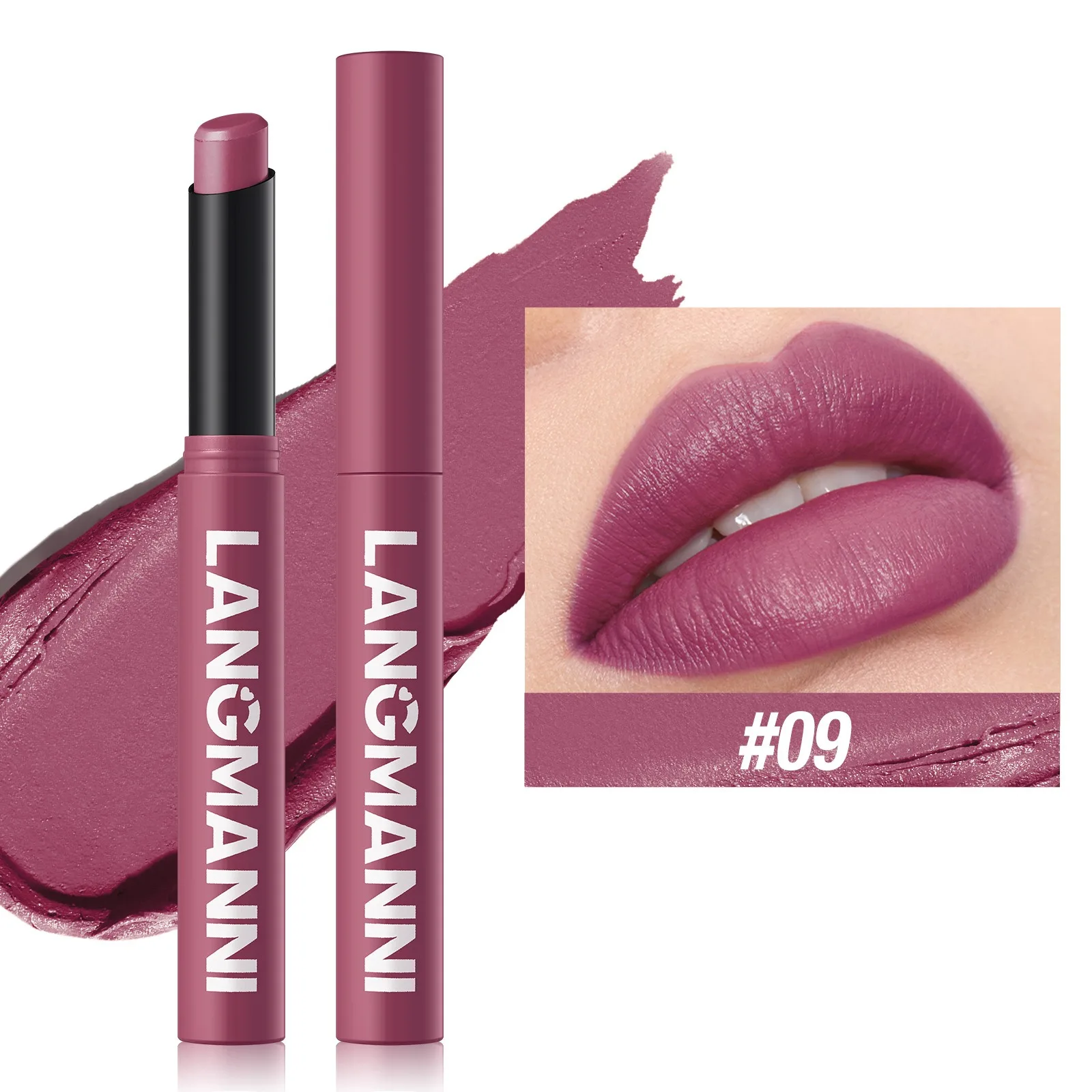Matte Lipstick Pencil Waterproof Long Lasting Lip Stain Tint_voghion.com