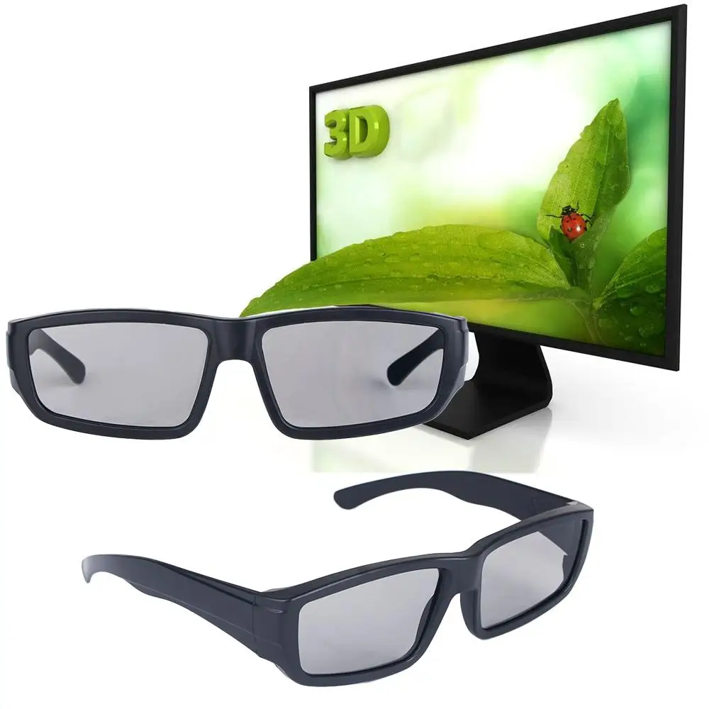 Occhiali 3D con Montatura Nera in Plastica per DVD, Home Theater, Cinema, Giochi 3D, Visione Tridimensionale Anaglifo - immagine 5