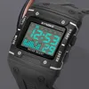 SYNOKE Digital Watch Men Sports Electronic Watch Waterproof Night Glow Large Screen Square Student Watch Outdoor Running Camping 4