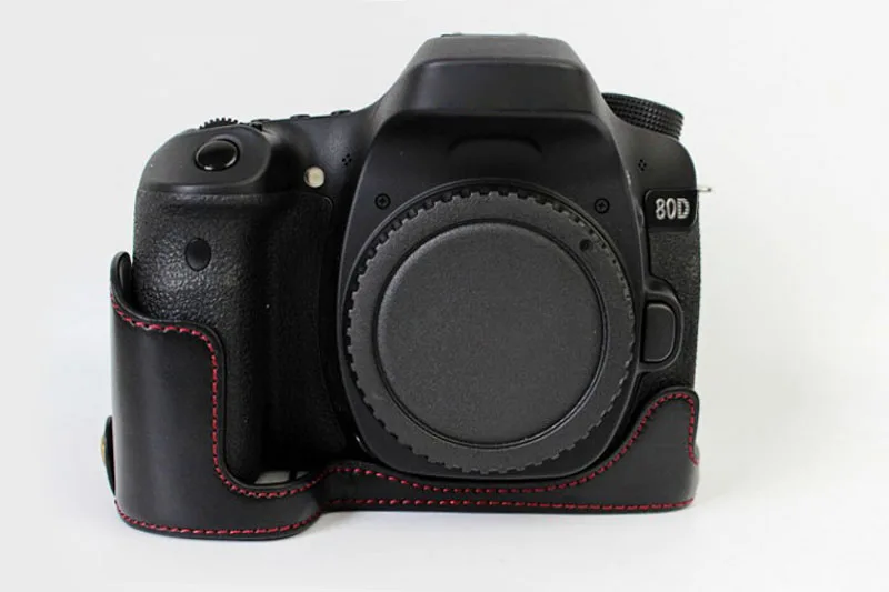 革製保護ハーフケース,canon,eos 80d,70dカメラ用 - AliExpress