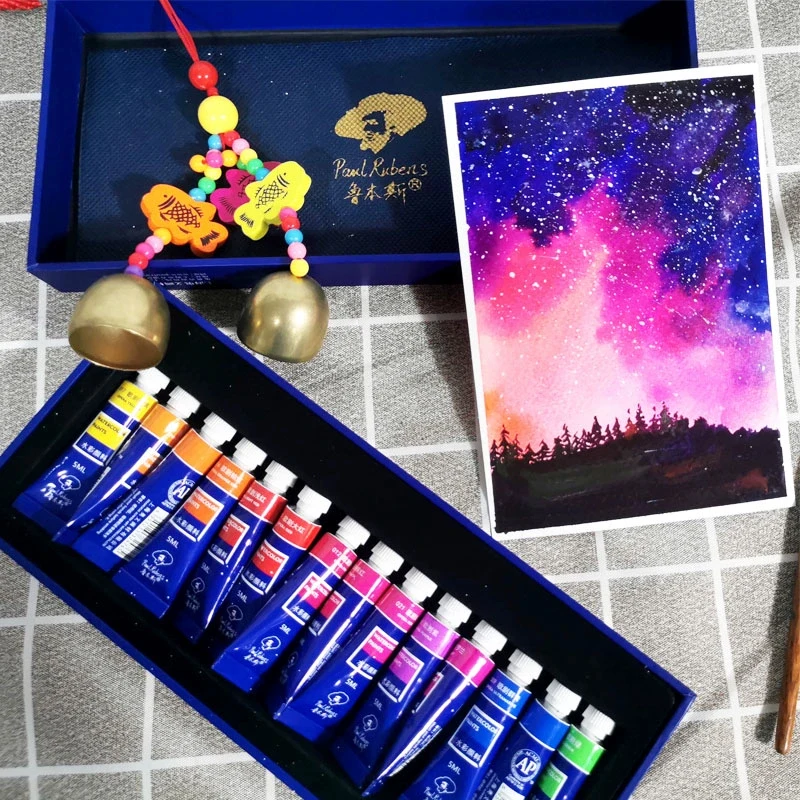 Watercolor Painting Set Watercolor Paint Watercolor Pigment Paul Rubens 14 Colors 5ML Tube Watercolor Pigment Professional Drawing Pigments Set For Artist Art Supplies