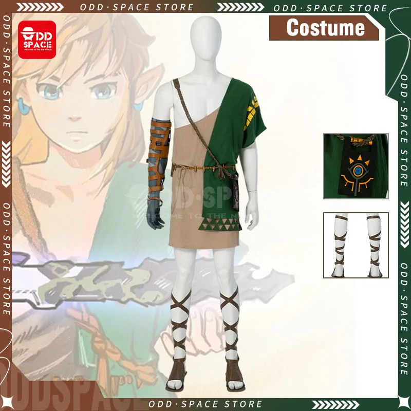 

Link Cosplay Costume Game Breath Of The Wild Cosplay Costume Anime Hyrule Cosplay Shoes Outfit Grassland Clothing Halloween Gift