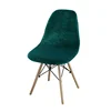 Soft Black Velvet Chair Cover Swan Dining Room Chair Cover Solid Color Home Suitable Seat Covers Slipcovers 4