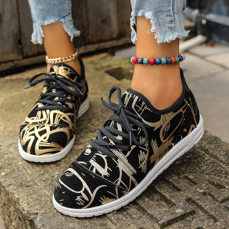 

Women Fashion Striped Sneakers Platform Sports Shoes Women Casual Lace-up Platform Anti Slip Mesh Breathable Shoes Plus Size 43