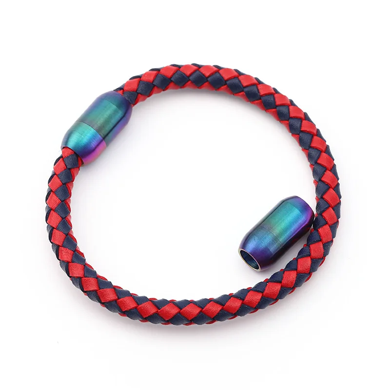 10pcs Stainless Steel Magnetic Clasps 3mm-10mm Blue Leather Cord Bracelet Magnet Buckle Necklace Clasp Diy Jewelry Making
