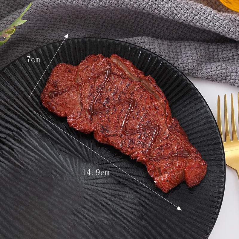 PVC Simulation Fake Steak Food Model Restaurant Decoration Props Good-looking and Realistic Food Halloween Props Fake food model