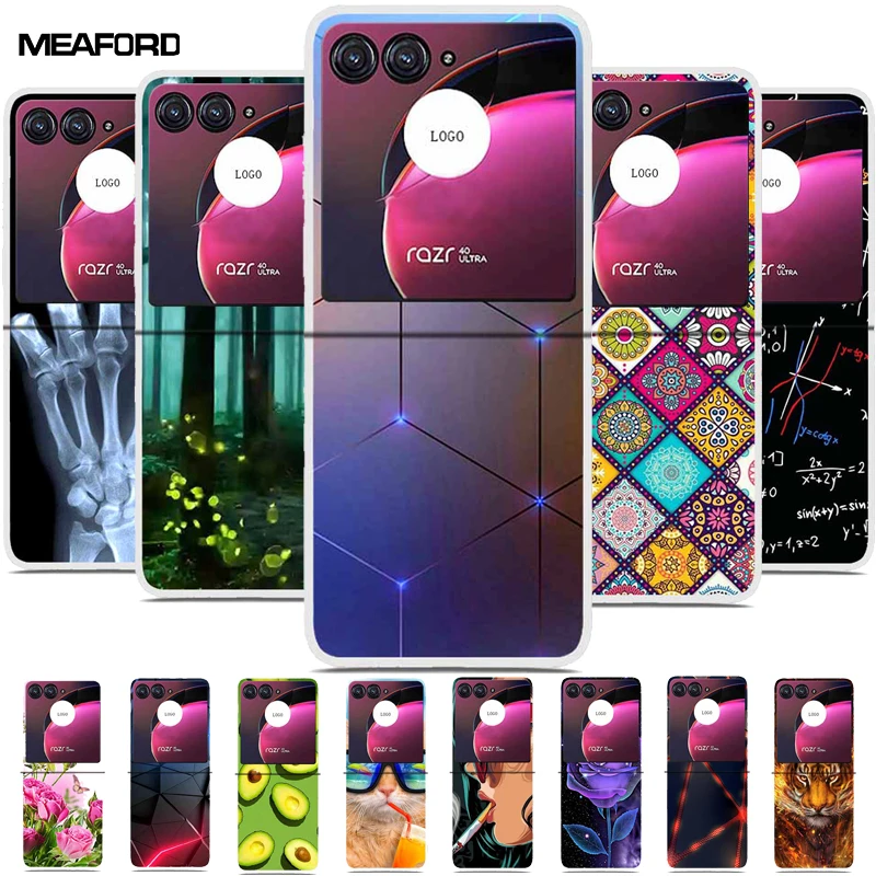 Per Motorola Moto Razr 40 Ultra 5G Custodie Fashion Cool Clear Flip Tpu Hard Phone Cover Per Moto Razr 40 Ultra Back Cases Fundas