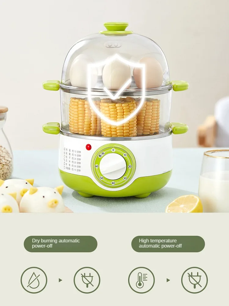 220V Household Electric Egg Boiler Automatic Breakfast Food Steamer Multi Cooker Easy Operation Home Steaming Cooker Pot 2