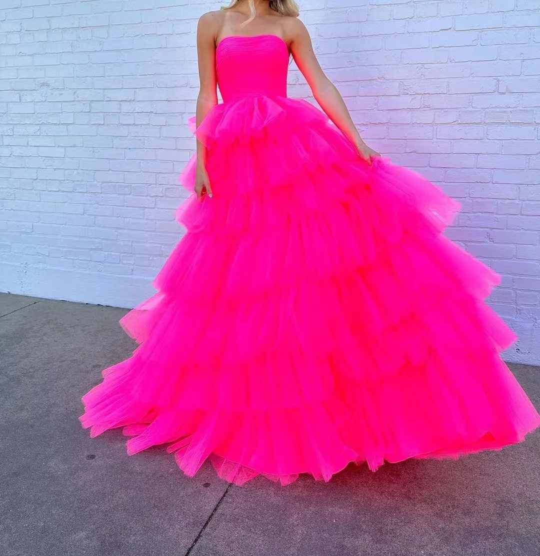 

Muloong Strapless Empire Floor-Length Women Luxury Party Dress 2023