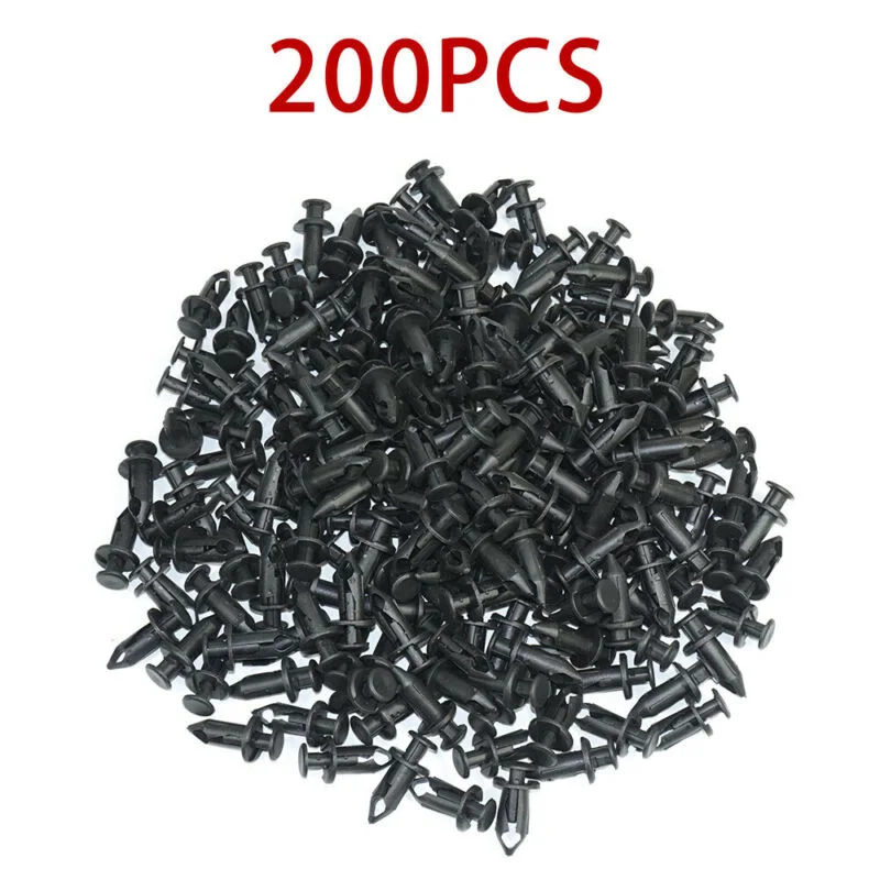 20mm Fender Clip Body Rivet ATV Parts Nylon Black 200Pcs Fit For Polaris Rangers Rzr 7661855 Auto Clips