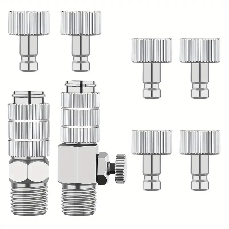 Airbrush Quick Release Coupling Kit 1PCS Female Connectors 5PCS 1/8Male Quick Coupler Plug for Disconnect Airbrushe Accessories quick release disconnect connector bsp male