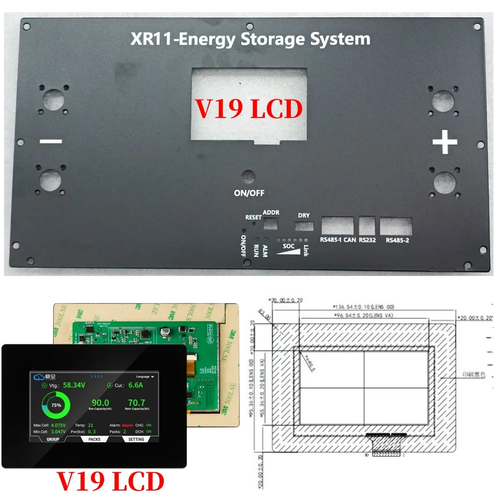 JBD BMS XR BMS Battery Case Panel Energy Storage BMS Panel