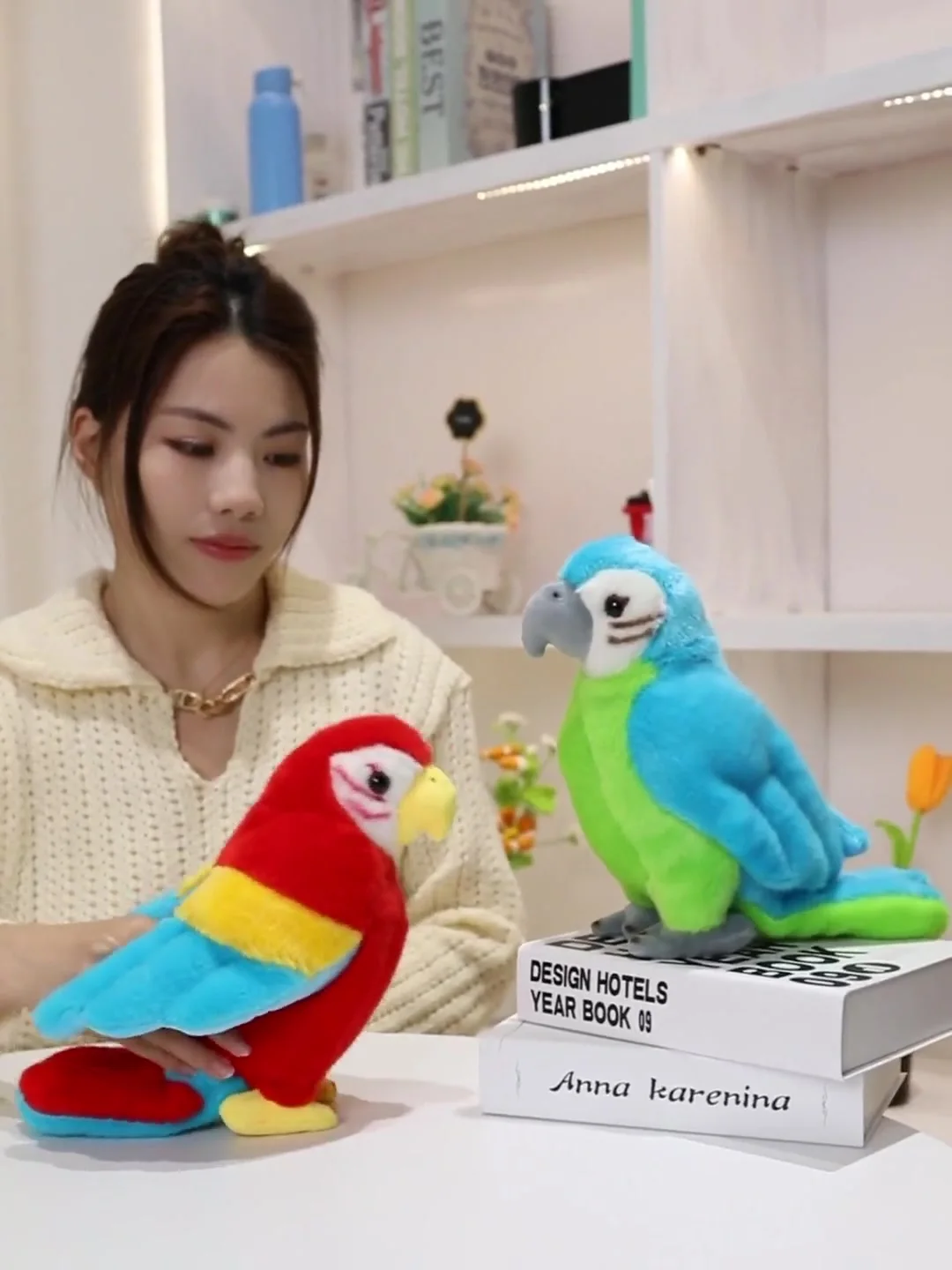 子供のためのカラフルなオウムのぬいぐるみ,ぬいぐるみ,柔らかくて