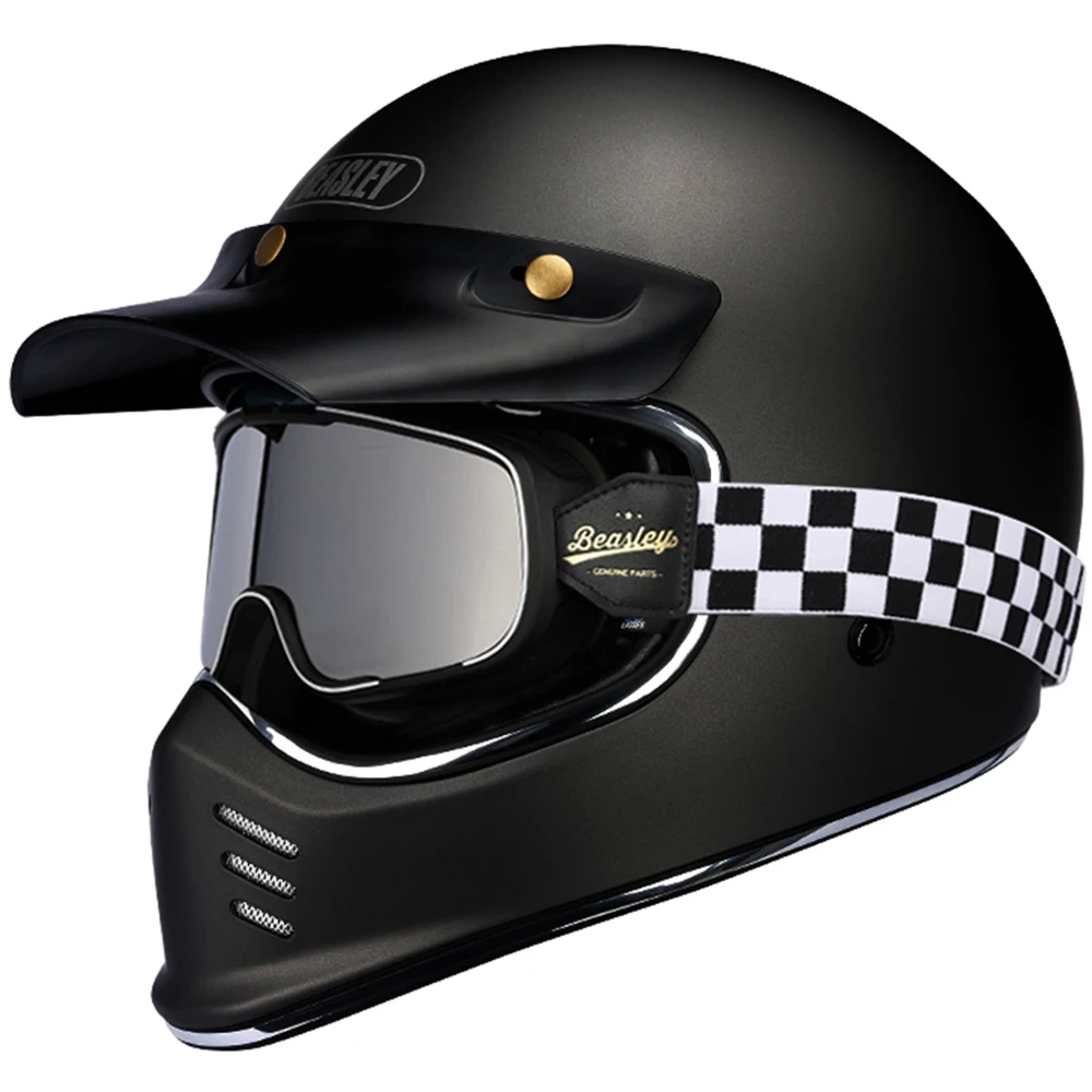 

Motorcycle Helmet Motorbike Retro Vintage Helmet Men Women Professional Motocross Helmets DOT Certified Motorbike Helmet