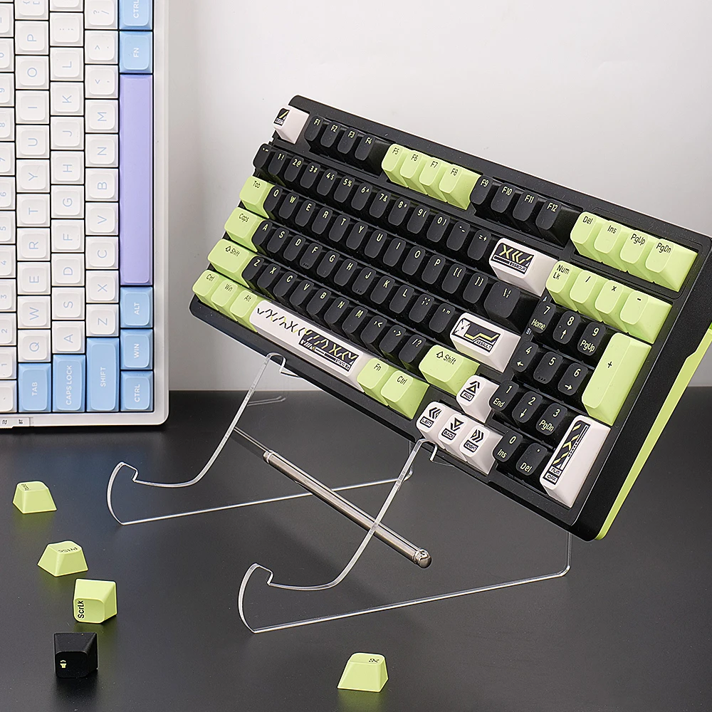 Stable Acrylic Transparent Single Layer Keyboard Display Stand for Computer Mechanical Keyboard Storage Holder Support Game PC keyboard stand