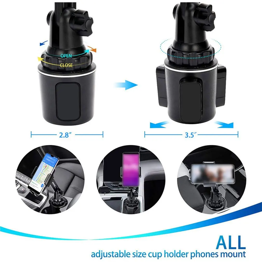 Universal Car Cup Holder Cellphone Mount Stand for Mobile Cell Phones Adjustable