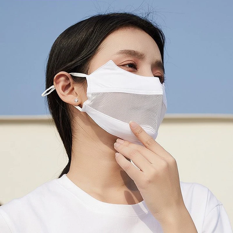 Ice Silk Breathable Outdoor Face Mask for Women – Ideal for Driving, Hiking, and Sports