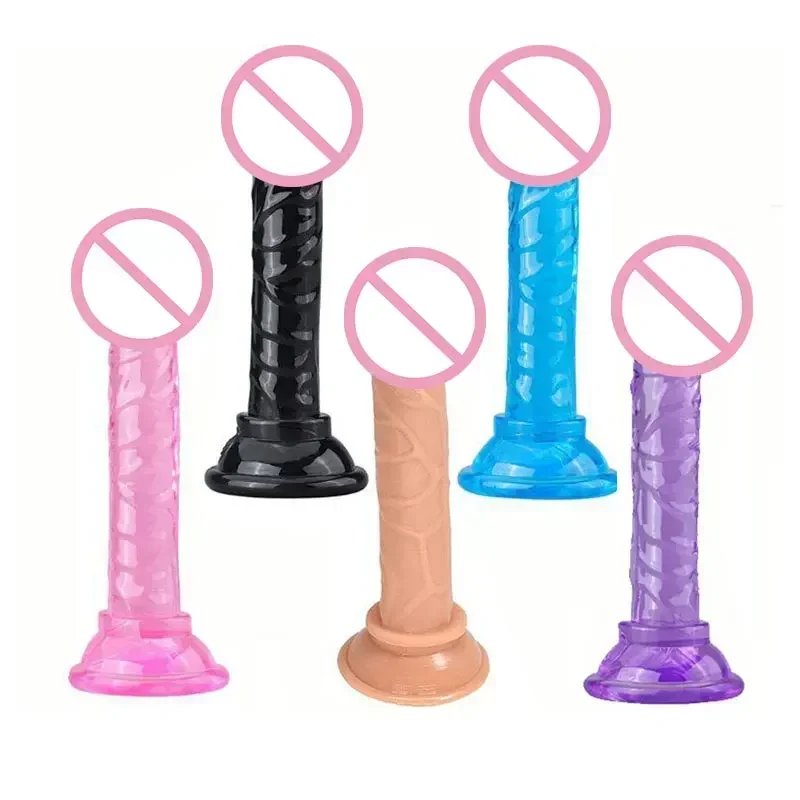 Realistic Clear Silicone Dildo with Strong Suction Cup For Women Anal Vaginal G-Spot Stimulation