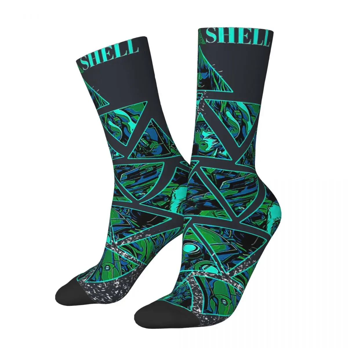 

Hip Hop Vintage Fragment Crazy Men's compression Socks Unisex G-Ghost In The Shell Harajuku Pattern Printed Funny Novelty