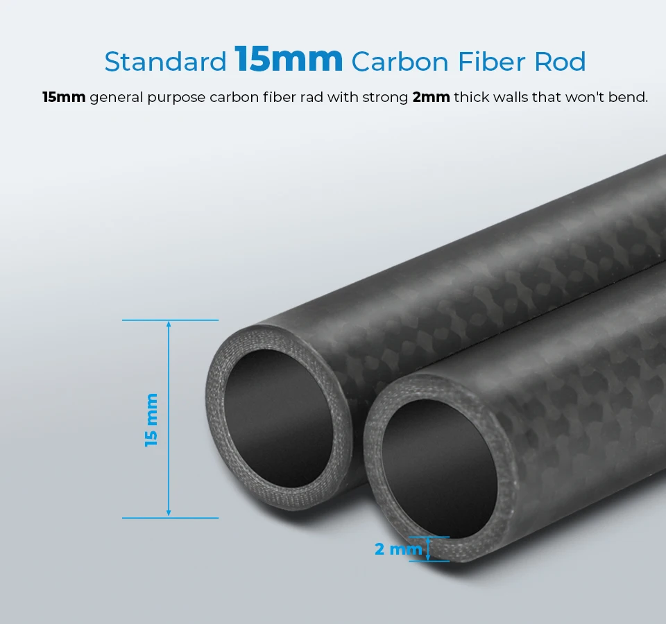 15mm Carbon Fiber Extension Rods For Rod Support System  3.94/6.69/7.87/11.81 in