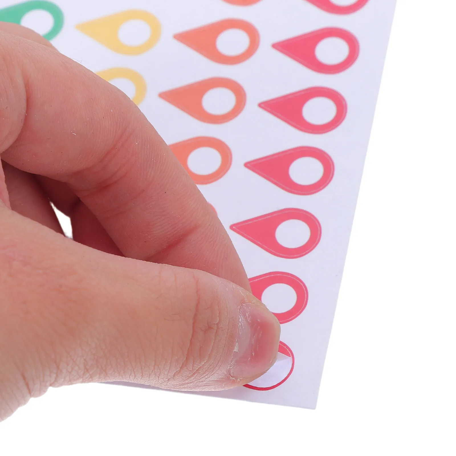 5장의 다채로운 색상의 탈부착 가능한 지도 위치 스티커, 자체 접착식 방수 여행 지도 마커 (지리 교실, 도로용)