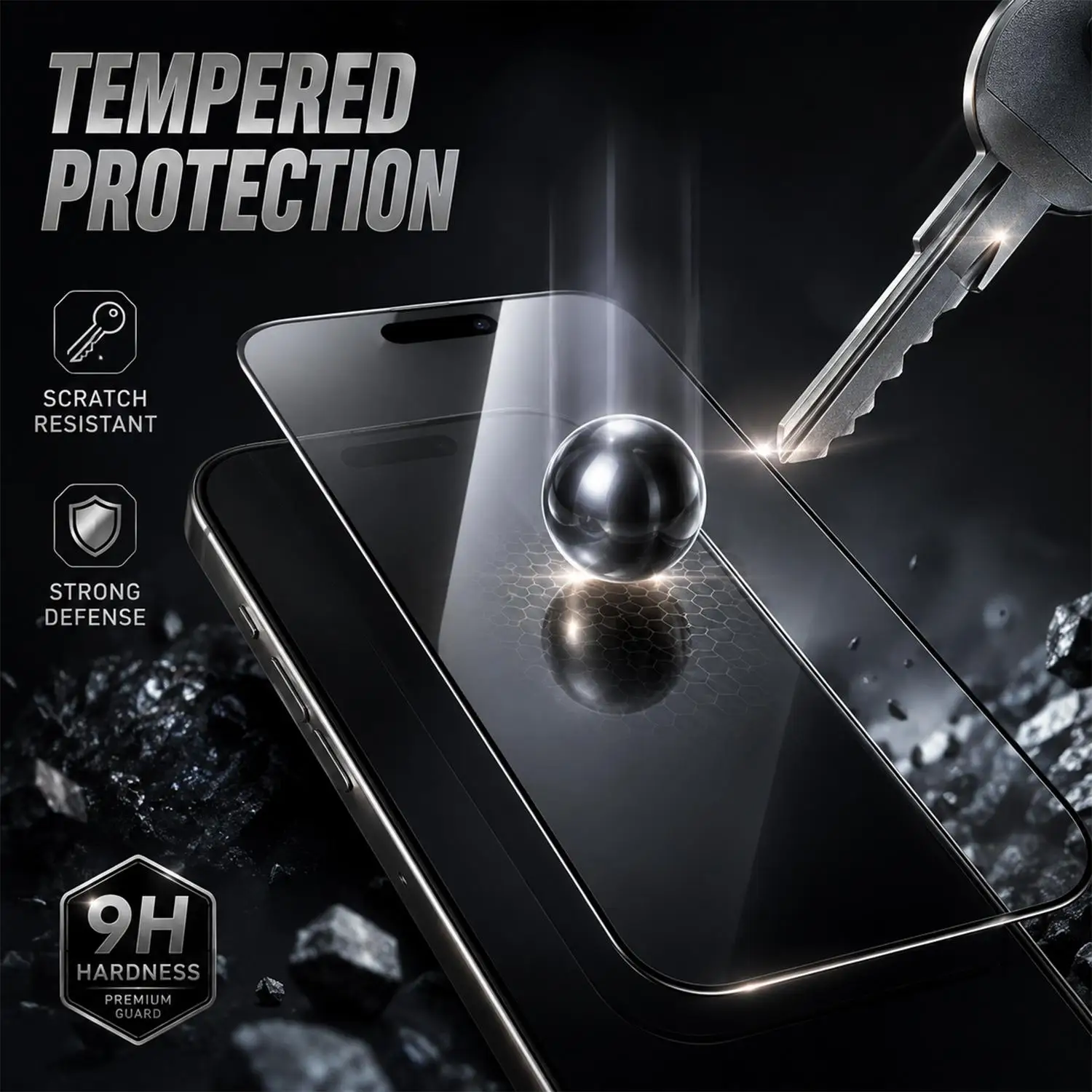 Premium HD Clear Tempered Glass Screen Protector (1-3 Pack)