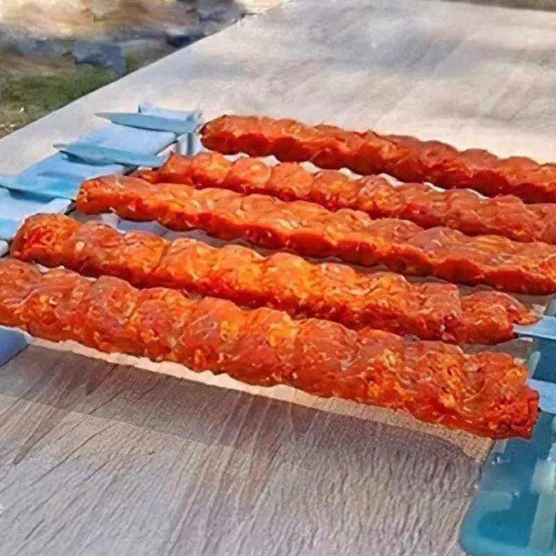 Single Row Kebab Maker Bbq Meat Skewer Machine Kebab Press Maker Reusable Plastic Bbq Skewer Preparation BBQ Tools