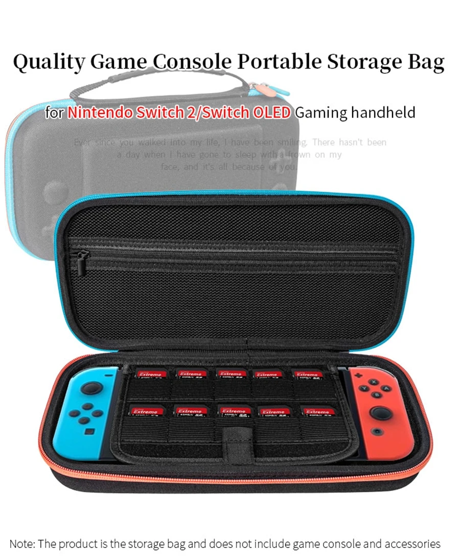 Hard EVA Gaming Handheld Storage Bag for Nintendo Switch 2 Games Console Protect Box Switch OLED Portable Travel Carrying Case