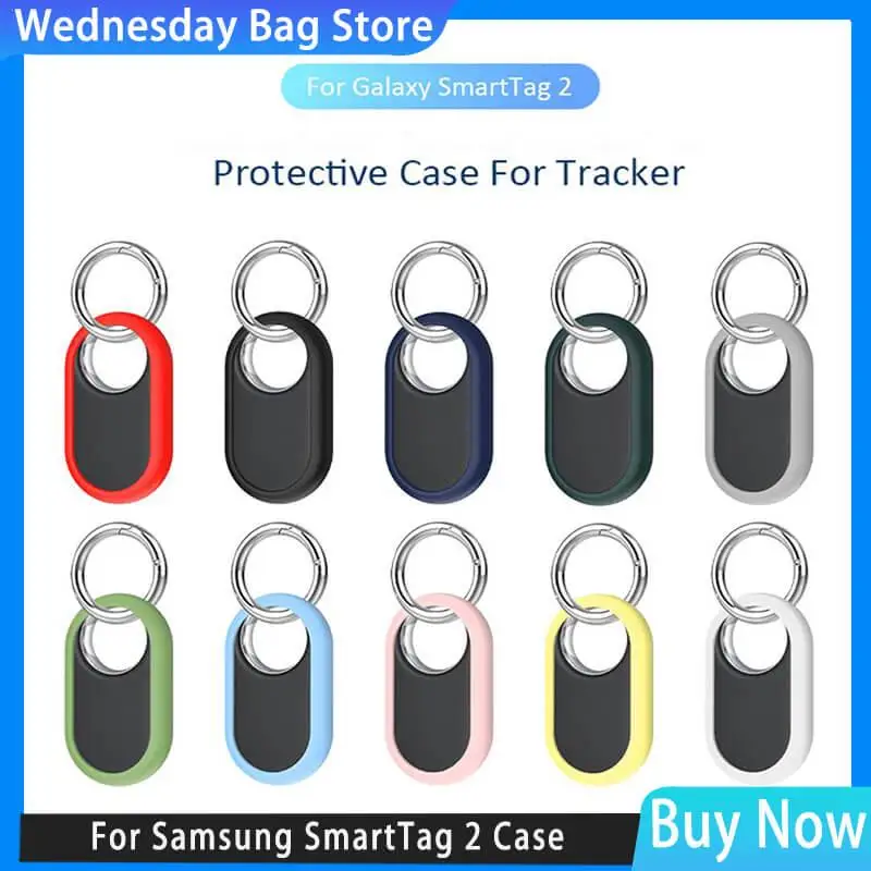 

Силиконовый чехол-Обложка для Samsung Galaxy SmartTag 2, чехол-брелок для трекера, чехол для защиты от потери, защитный чехол для Smart Tag