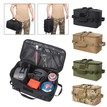 Outdoor Camping Gas Tank Storage Bag Large Capacity Ground Nail Tool Bag Gas Canister Picnic Cookware Utensils Kit Bag