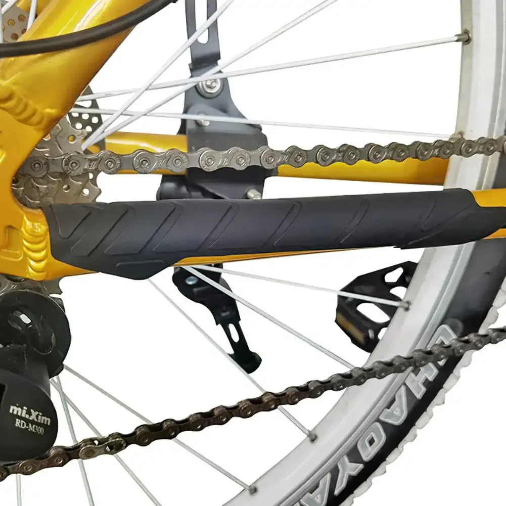 Bike Frame Protector MTB Road Bike Silicone Scratch-Resistant Sticker Chain Protector Downtube Sticker Chainstay Pad
