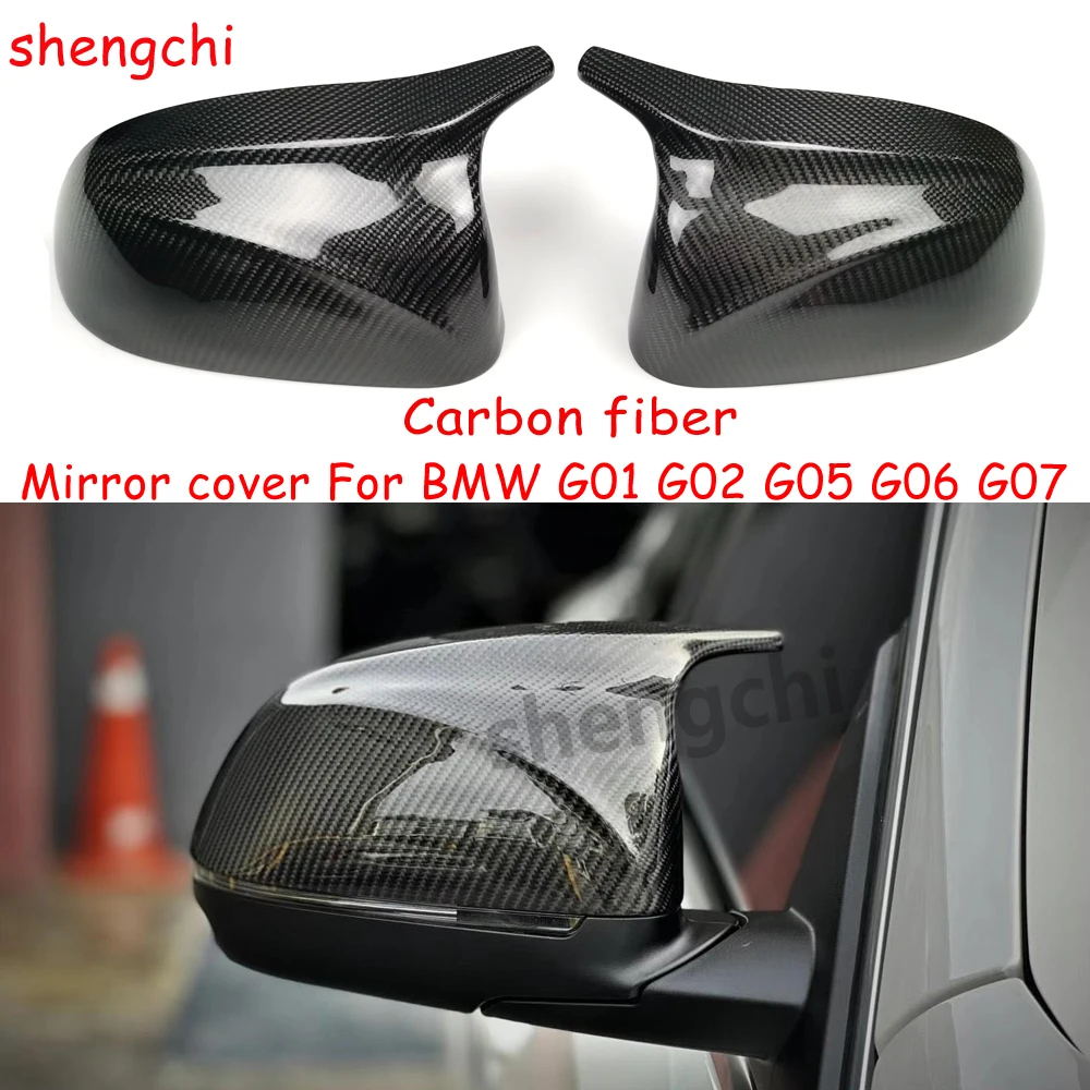 

Carbon Fiber Side Rearview Mirror Covers Caps For BMW G01 X3 G02 X4 G05 X5 G06 X6 G07 X7 High-quality Car Replacement Accessorie
