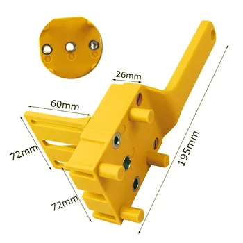 Quick Wood Doweling Jig Plastic ABS Handheld Pocket Hole Jig System 6/8/10mm Drill Bit Hole Puncher For Carpentry Dowel Joints 6