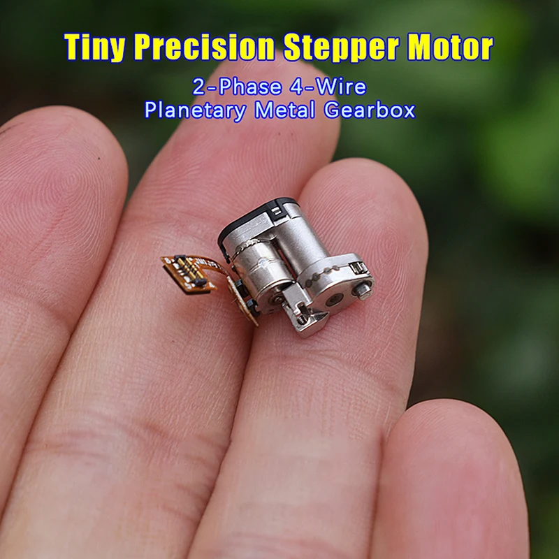 1PC 2-שלב 4-חוט 1.6mm ציר שטוח מיקרו דיוק מנוע שלבי מתכת תיבת הילוכים פלנטרית