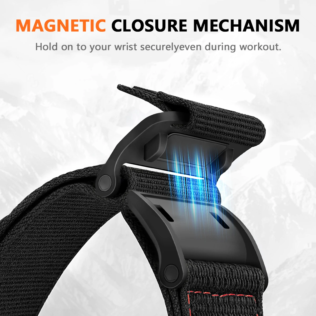 Magnetic Nylon Smartwatch Band - Universal 22mm Strap