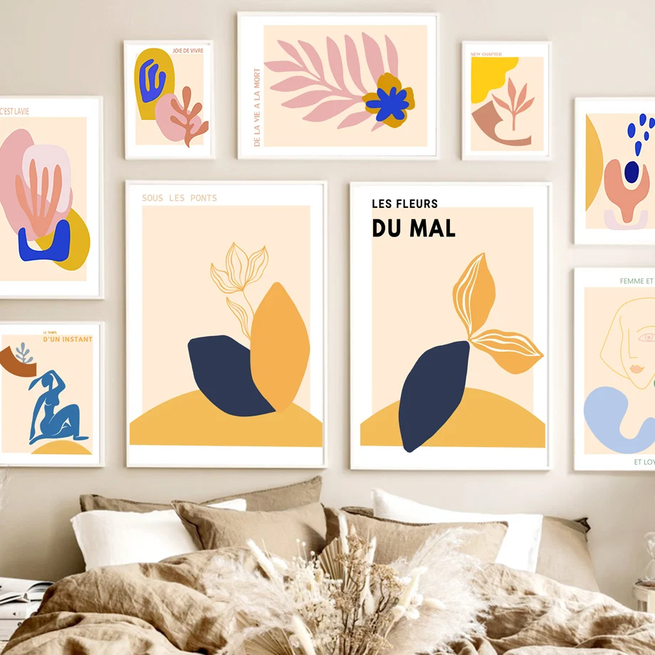 Абстрактная Настенная картина Matisse с изображением коралловой девочки Картина на