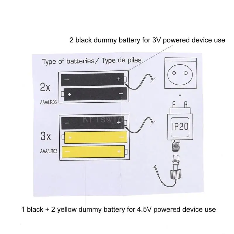 

5 in 1 AAA LR03 Eliminators EU/UK/US Power Supply Replace 4.5V 3V LR03