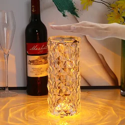 Lanterne en cristal tactile, petite veilleuse à intensité réglable, ambiance nocturne, chevet, bureau, décoration, Gadgets sympas 