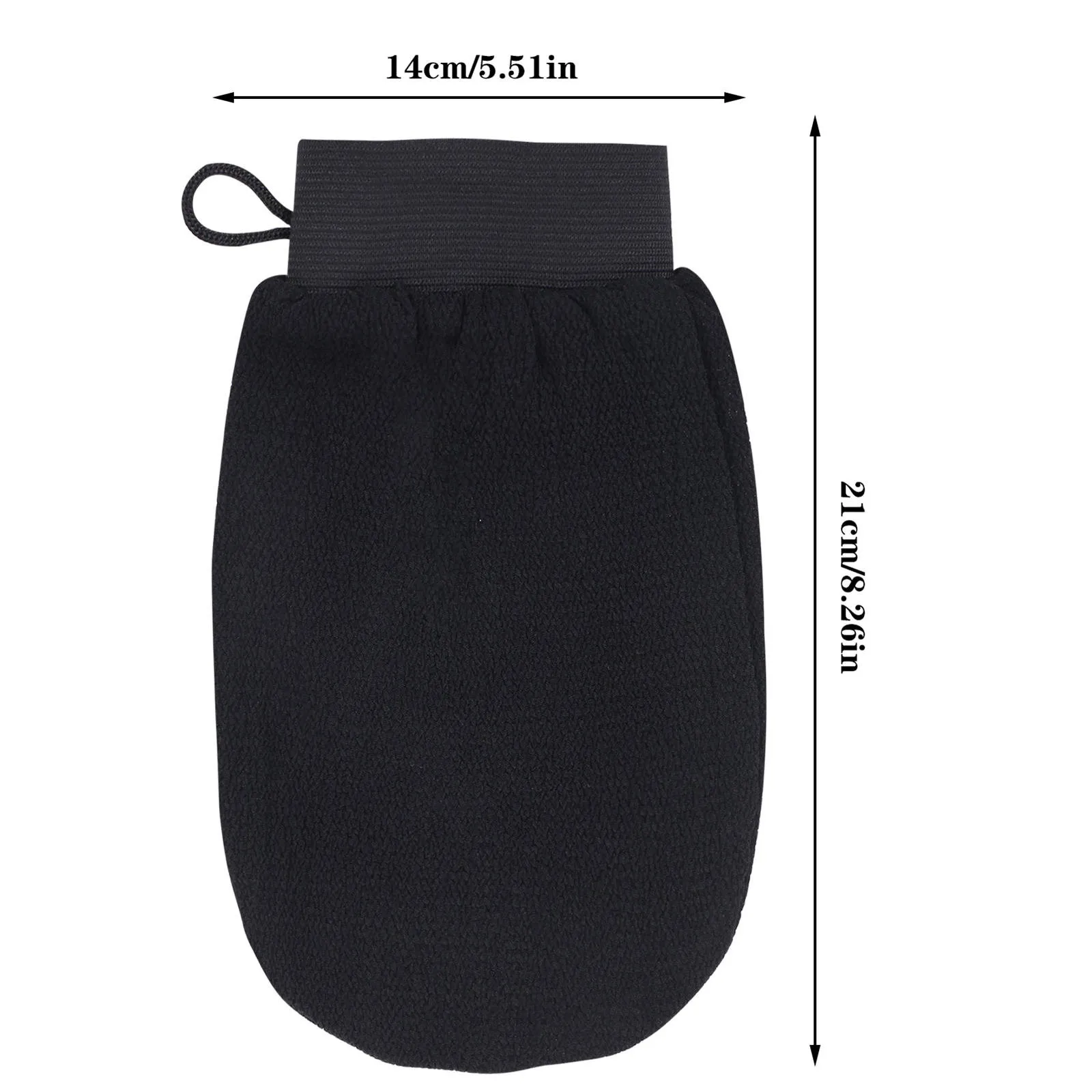 4PC Scrub Exfoliating Gloves Back Scrub Dead Skin Facial Massage Gloves Durable Black Deep Cleansing Towels For Shower